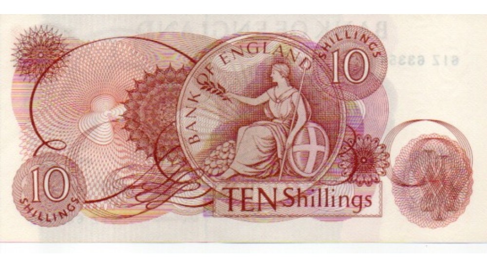 Ten Shillings - Fforde - 1967 - 61Z 633539 +40 +41 +42 +43 (5 off) - UNC- B309 - H1028Banknotes Ten Shillings - Fforde - 1967 - 61Z 633539 +40 +41 +42 +43 (5 off) - UNC- B309 - H1028Banknotes