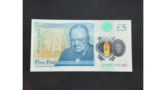Five Pounds - John - 2024 - Charles III - CA09 755190 - UNC - H2947