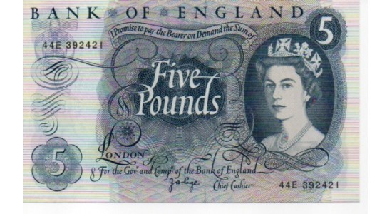 Five Pound - Page - 1971 - 44E 392421 - UNC - B324 - H1037