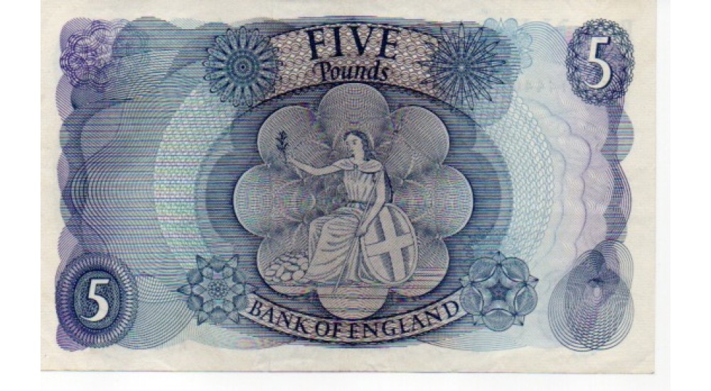 Five Pound - Hollom - 1963 - A50 144403 - UNC - B297 - H1039Banknotes Five Pound - Hollom - 1963 - A50 144403 - UNC - B297 - H1039Banknotes