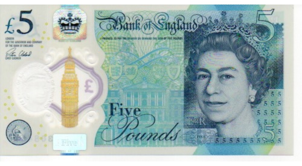 Five Pound - Cleland - 2016 - AA04 308458 First Series - UNC B414 - H1043Banknotes Five Pound - Cleland - 2016 - AA04 308458 First Series - UNC B414 - H1043Banknotes