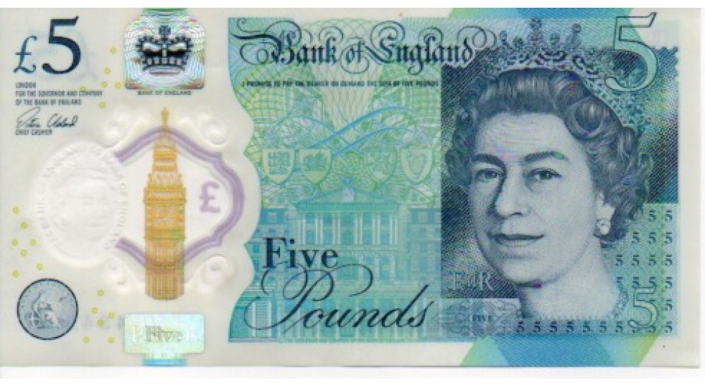 Five Pound - Cleland - 2016 - AA40 434901 - First Series - UNC - B414 - H1045Banknotes Five Pound - Cleland - 2016 - AA40 434901 - First Series - UNC - B414 - H1045Banknotes