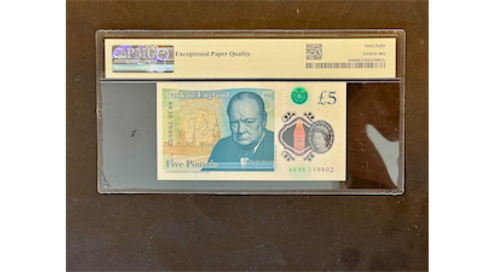 Five Pound - Cleland - 2015 - AK36 759602 - PMG 68 - Elizabeth II - UNC - B414 - H863Banknotes Five Pound - Cleland - 2015 - AK36 759602 - PMG 68 - Elizabeth II - UNC - B414 - H863Banknotes