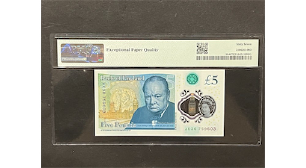 Five Pound - Cleland - 2015 - PMG 67 - AK36 759603 - UNC - B414 - H939Banknotes Five Pound - Cleland - 2015 - PMG 67 - AK36 759603 - UNC - B414 - H939Banknotes