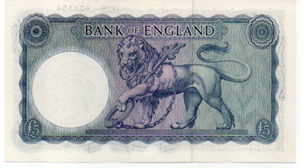 Five Pound - O Brien - 1961 - J28 934154 - UNC - B280 - H1048Banknotes Five Pound - O Brien - 1961 - J28 934154 - UNC - B280 - H1048Banknotes