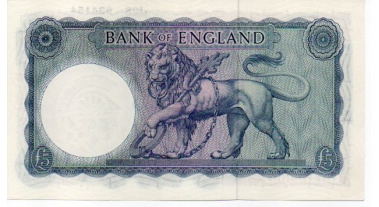 Five Pound - O'Brien - 1961 -  J28 934154 - UNC - B280 - H1048