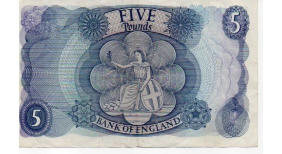 Five Pound - Fforde - 1967 - U22 112765 - AUNC- B312 - H1054