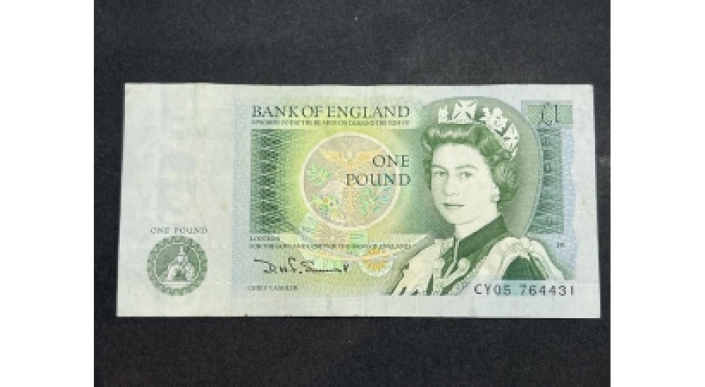 One Pound - Somerset - 1981 - CY05 764431 - F - B341 - H216 4Banknotes One Pound - Somerset - 1981 - CY05 764431 - F - B341 - H216 4Banknotes