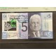 Five Pound FB/1 129677 Thorburn Clydesdale 2015 PMG 68 UNC - H944Banknotes Five Pound FB/1 129677 Thorburn Clydesdale 2015 PMG 68 UNC - H944Banknotes
