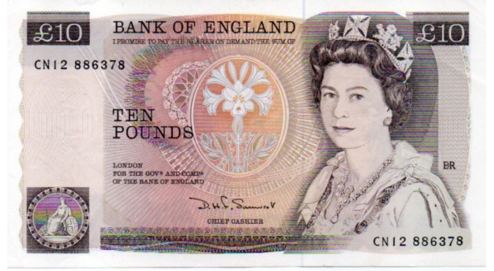 Ten Pound - Somerset - 1984 - CN12 886378 - UNC - B348 -H1080Banknotes Ten Pound - Somerset - 1984 - CN12 886378 - UNC - B348 -H1080Banknotes