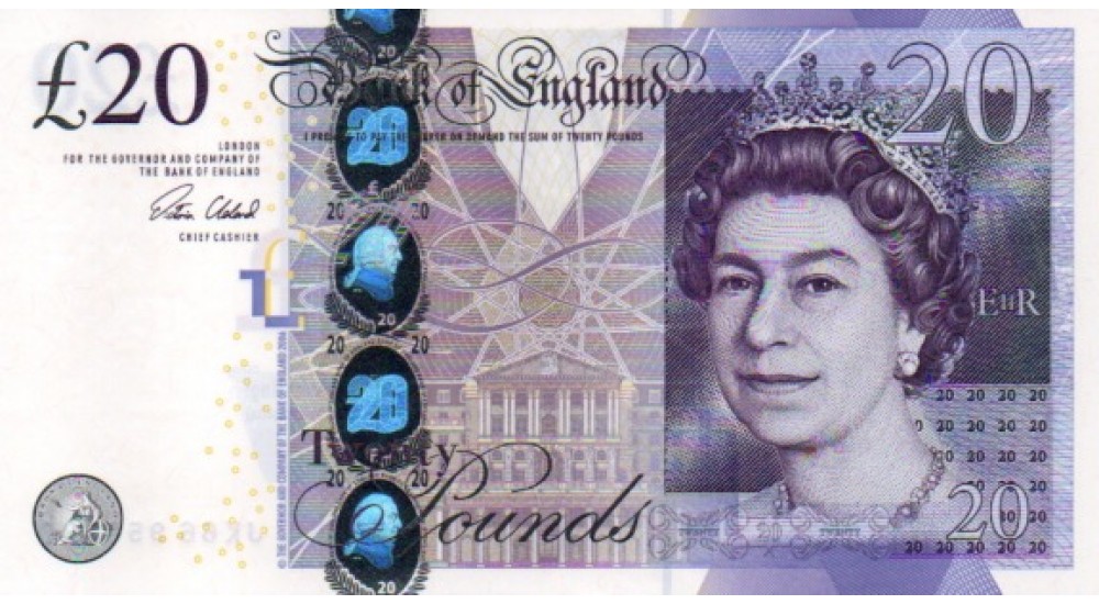 Twenty pound - Cleland - 2015 - JK66 950030 - UNC - B412 - H1012Banknotes Twenty pound - Cleland - 2015 - JK66 950030 - UNC - B412 - H1012Banknotes