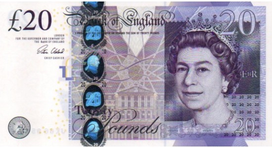 Twenty pound - Cleland - 2015 - JK66 950030 - UNC - B412 - H1012