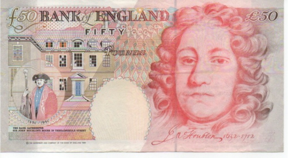 Fifty Pound - Bailey - 2006 - N10 808779 - AUNC B404 - H1021Fifty Pounds Fifty Pound - Bailey - 2006 - N10 808779 - AUNC B404 - H1021Fifty Pounds